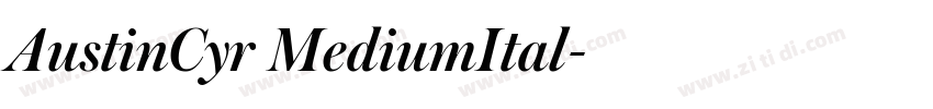 AustinCyr MediumItal字体转换